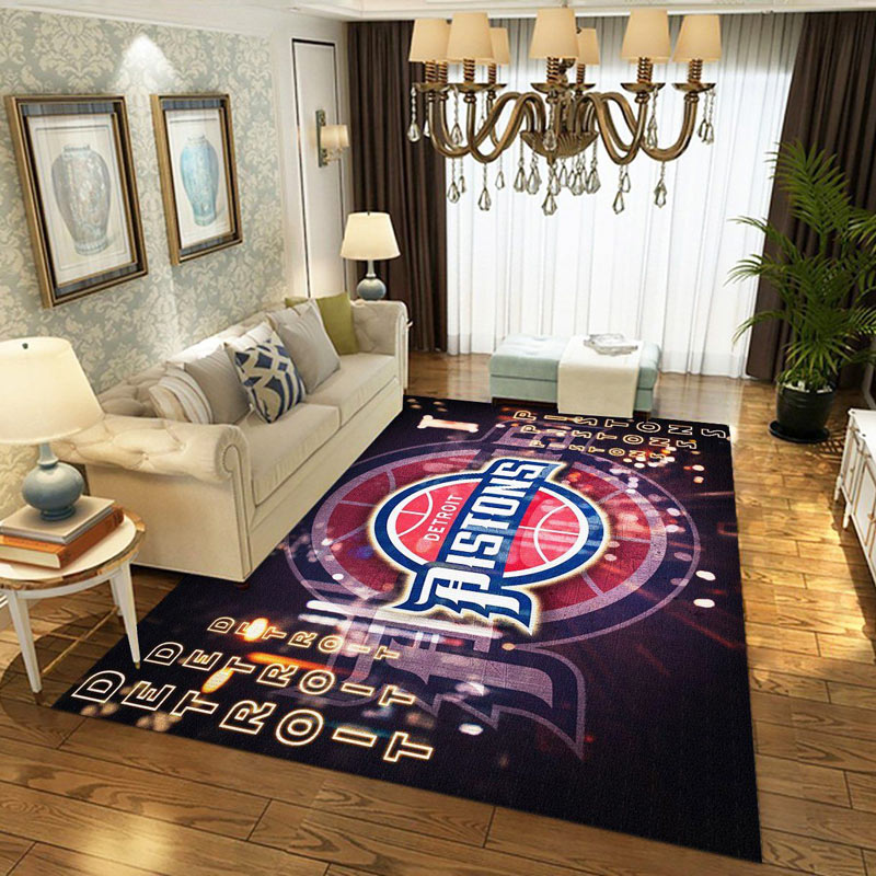 Detroit Pistons Rug NBA Area Rug Kitchen Rug Indoor Rugs Rectangle Carpet
