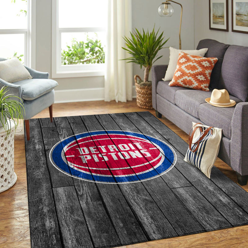 Detroit Pistons Area Rug NBA Area Rug Bathroom Rug Indoor Rug Rectangle Carpet