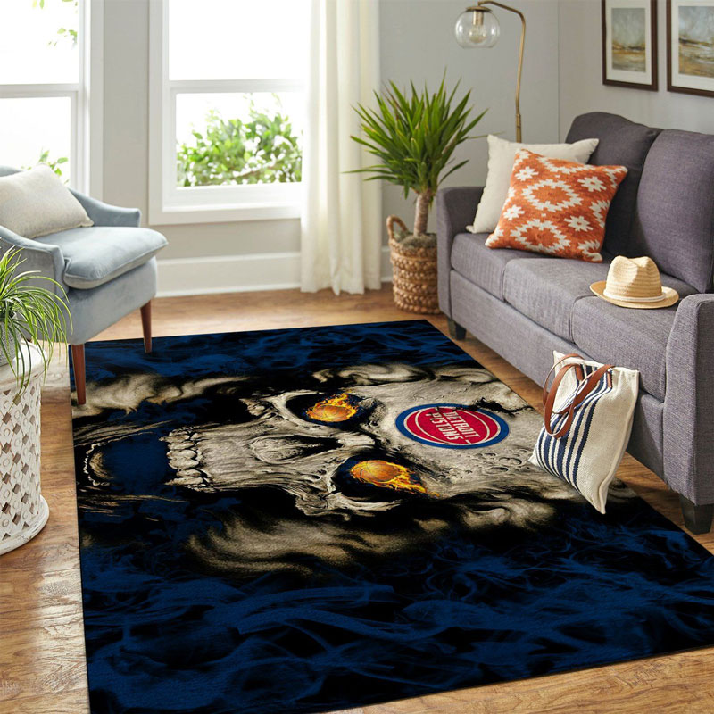 Detroit Pistons Rug NBA Area Rug Living Room Rug Indoor Indoor Rugs Rectangle Carpet