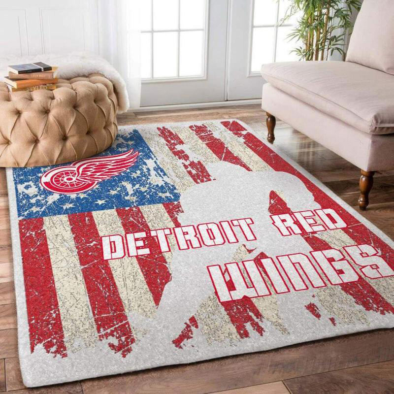 Detroit Red Wings Rug NHL Area Rug Dining Room Rug Indoor Rugs Rectangle Carpet