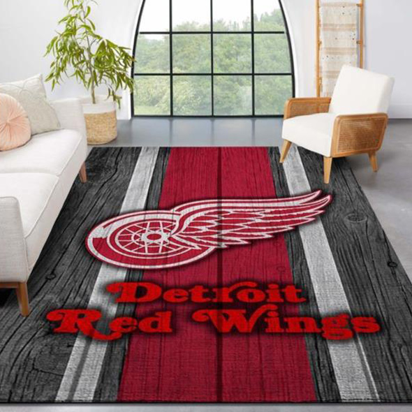 Detroit Red Wings Rug NHL Area Rug Living Room Rug Indoor Rug Rectangle Carpet