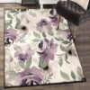 Flower Bouquet Art Deco Rug Purple Flowers Rug 3 flower bouquet art deco rug purple flowers rug