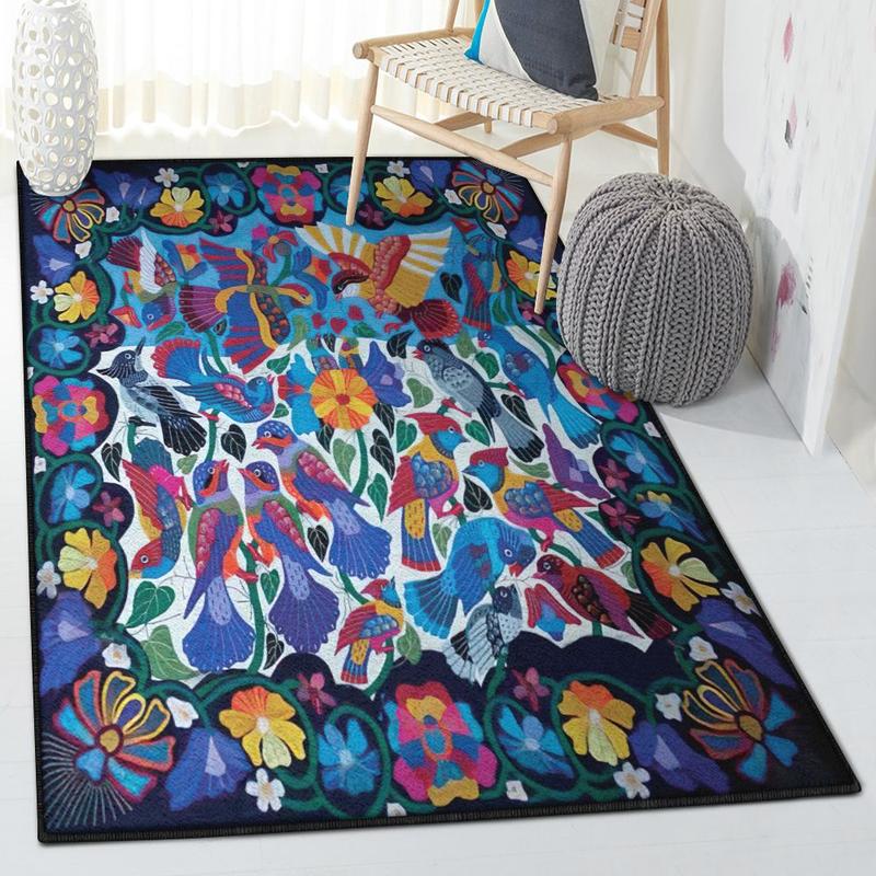 Flower Cool Rugs Flower Garden With Birds Rug