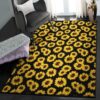 flower dining room rug yellow sunflowers rug