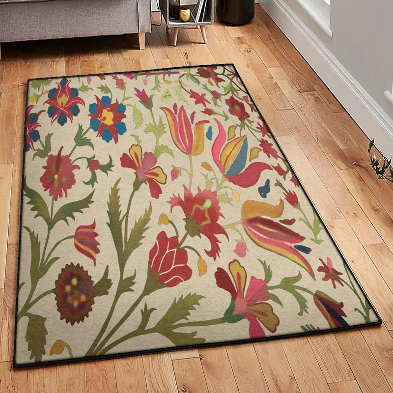 Flower Garden Washable Rugs Flower Rug