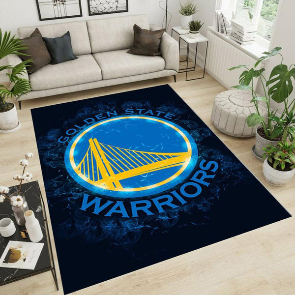 Golden State Warriors Rug NBA Area Rug Dining Room Rugs Indoor Indoor Rug Rectangle Carpet