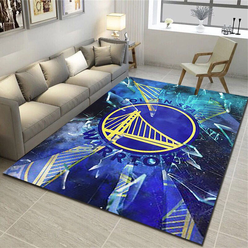 Golden State Warriors Rug NBA Area Rug Dining Room Rug Indoor Indoor Rug Rectangle Carpet