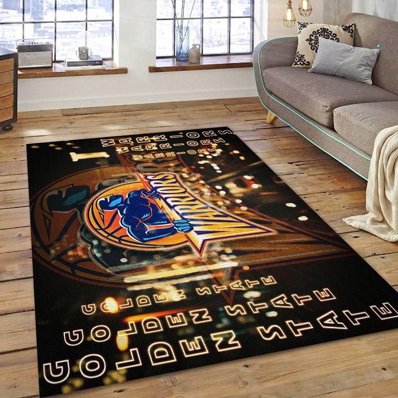 Golden State Warriors Rug NBA Area Rug Bathroom Rug Indoor Rugs Rectangle Carpet
