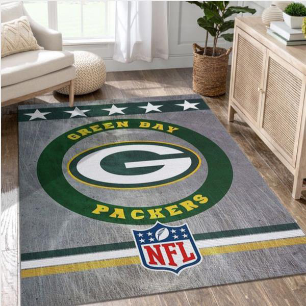 Green Bay Packers Area Rug NFL Area Rug Living Room Rug Indoor Rugs Rectangle Carpet