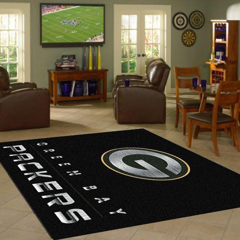 Green Bay Packers Area Rug NFL Area Rug Living Room Area Rug Indoor Rugs Rectangle Carpet
