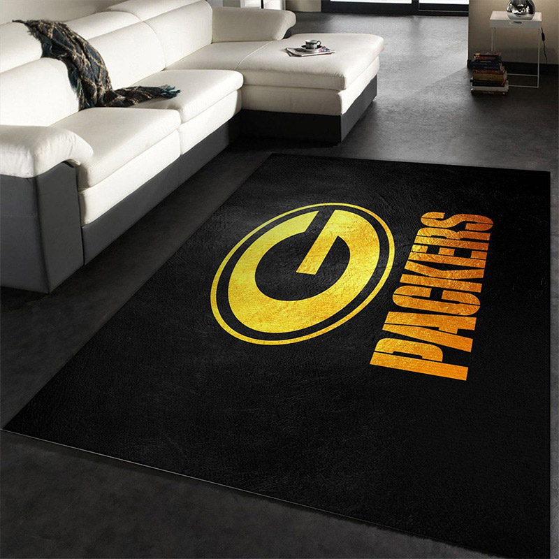 Green Bay Packers Rug NFL Area Rug Living Room Rug Indoor Indoor Rug Rectangle Carpet