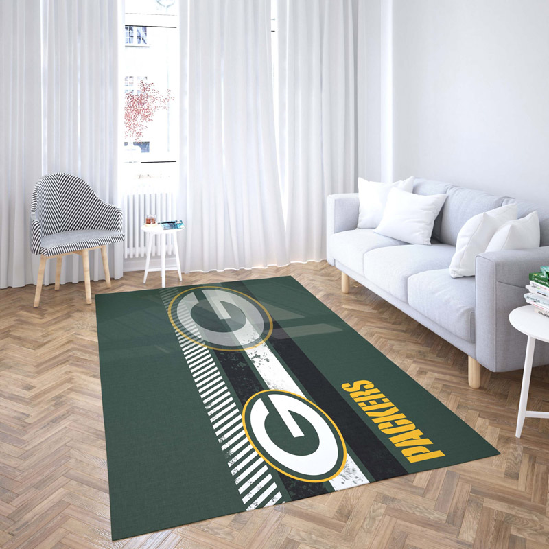 Green Bay Packers Area Rug NFL Area Rug Bathroom Rug Indoor Indoor Rug Rectangle Carpet