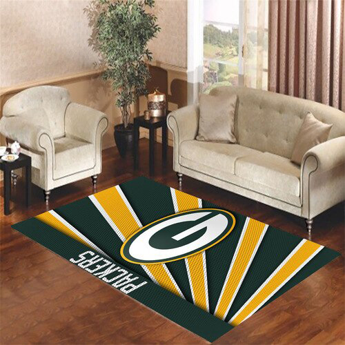 Green Bay Packers Area Rug NFL Area Rug Bedroom Area Rug Indoor Indoor Rug Rectangle Carpet