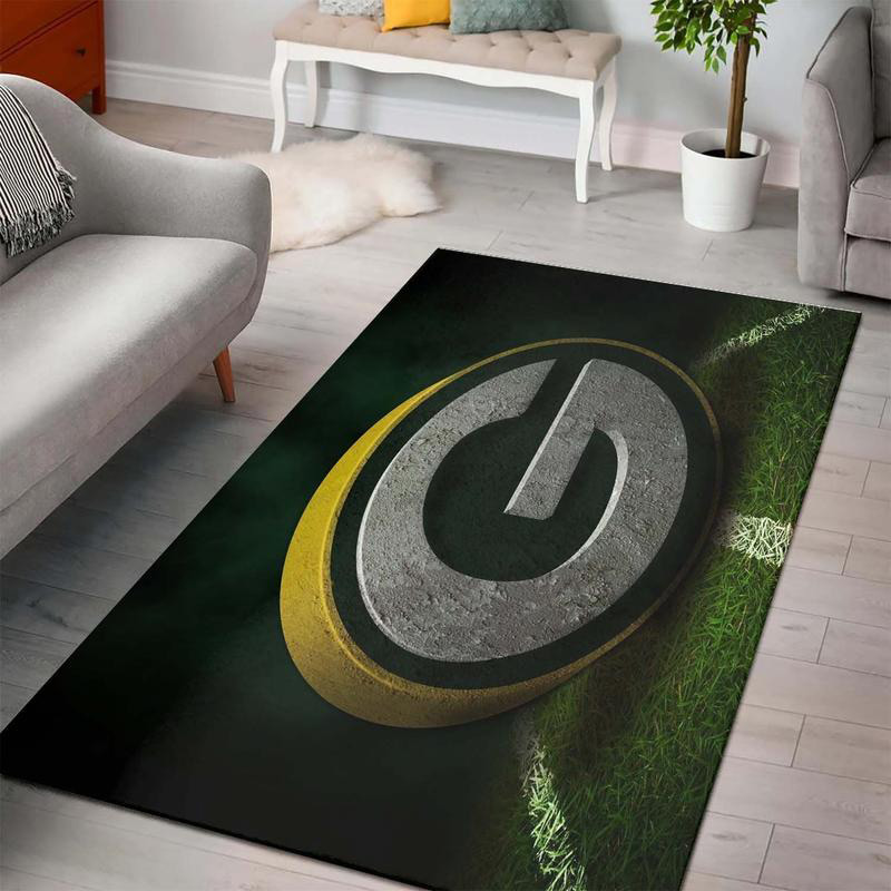 Green Bay Packers Rug NFL Area Rug Dining Room Rugs Indoor Rugs Rectangle Carpet