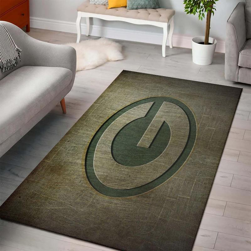 Green Bay Packers Area Rug NFL Area Rug Bedroom Rug Indoor Indoor Rugs Rectangle Carpet