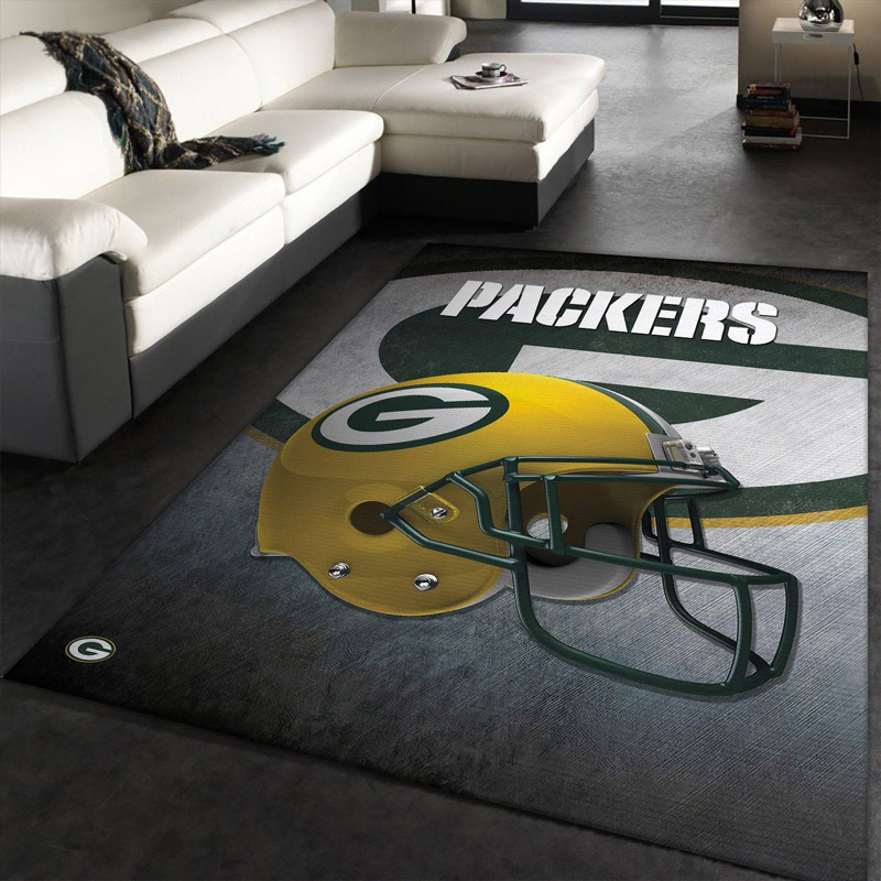 Green Bay Packers Rug NFL Area Rug Dining Room Rugs Indoor Rugs Rectangle Carpet