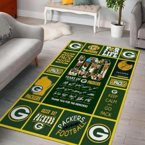Green Bay Packers Area Rug NFL Area Rug Bedroom Area Rug Indoor Rug Rectangle Carpet