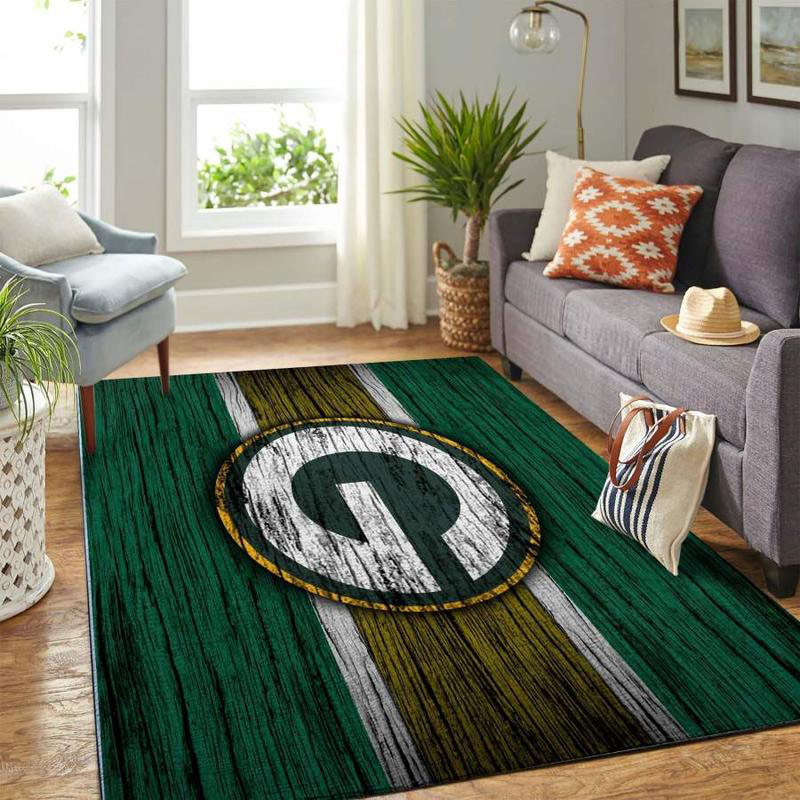 Green Bay Packers Rug NFL Area Rug Bathroom Rug Indoor Indoor Rugs Rectangle Carpet