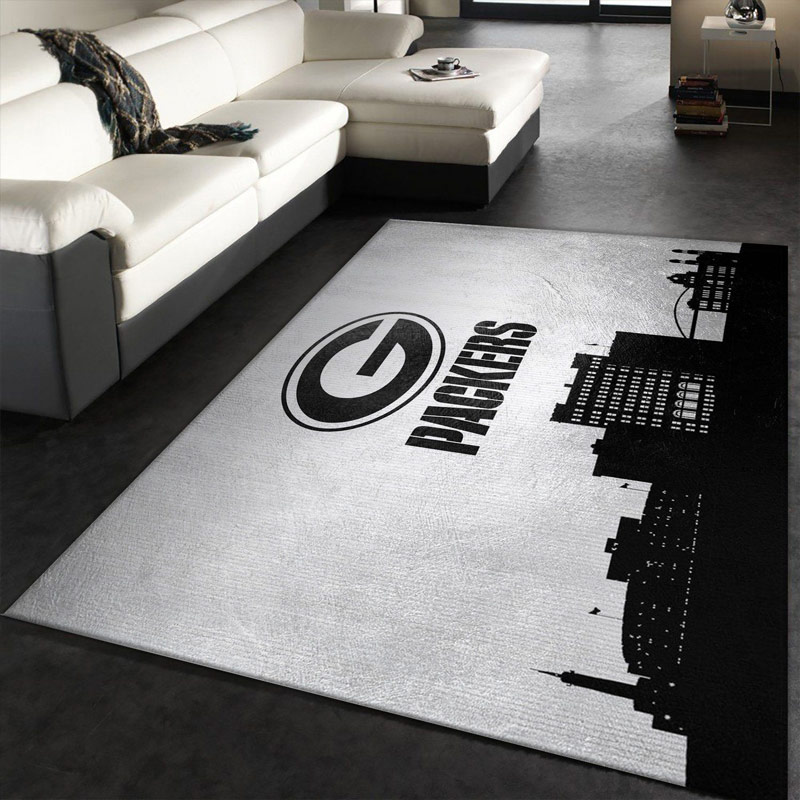 Green Bay Packers Area Rug NFL Area Rug Dining Room Rug Indoor Rug Rectangle Carpet