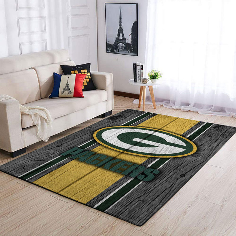 Green Bay Packers Rug NFL Area Rug Kitchen Rug Indoor Rug Rectangle Carpet