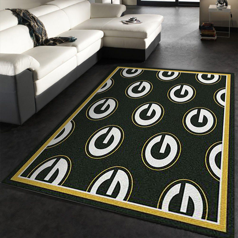 Green Bay Packers Area Rug NFL Area Rug Dining Room Rugs Indoor Indoor Rug Rectangle Carpet