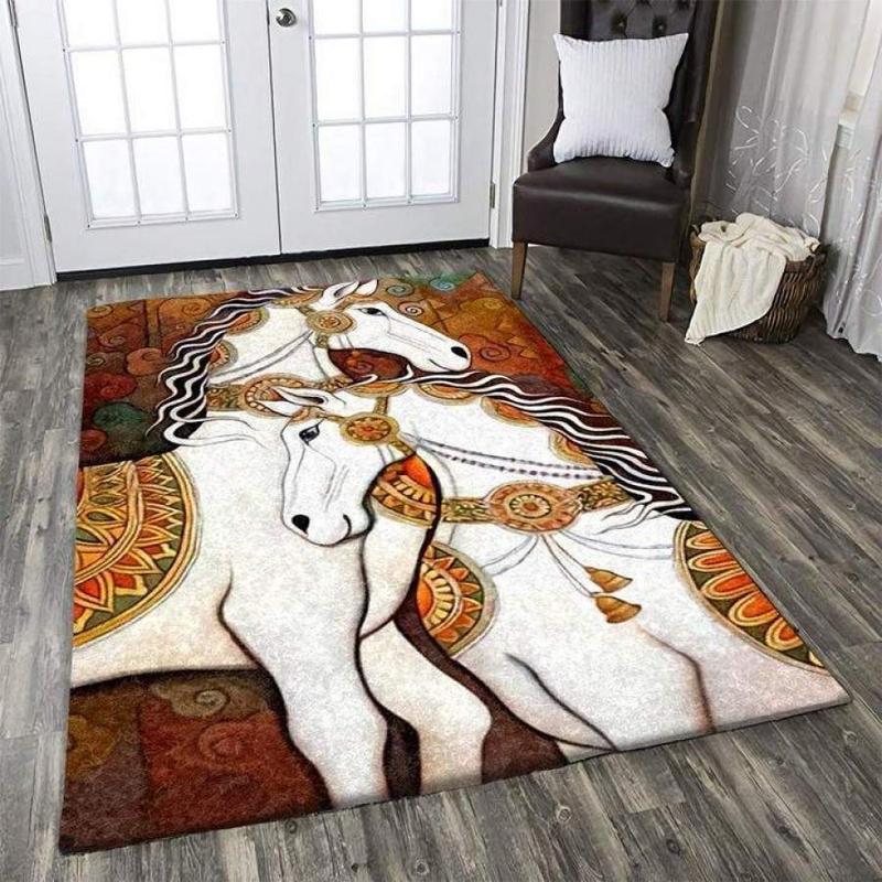 Horse 6 Rug Living Room Rug