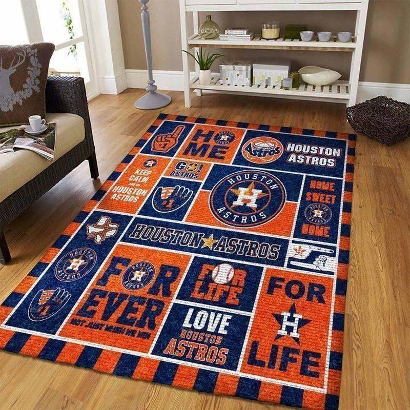 Houston Astros Rug MLB Area Rug Bathroom Rug Indoor Rugs Rectangle Carpet