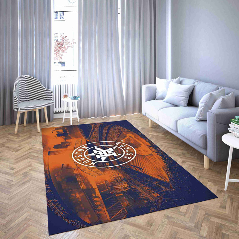 Houston Astros Area Rug MLB Area Rug Dining Room Rugs Indoor Indoor Rugs Rectangle Carpet