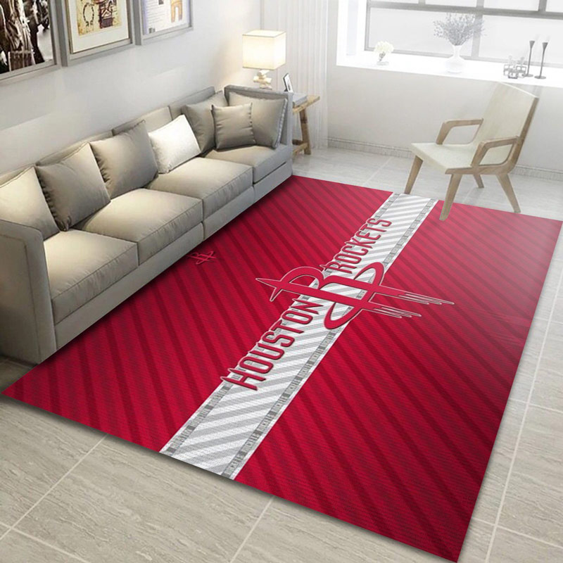 Houston Rockets Area Rug NBA Area Rug Living Room Area Rug Indoor Indoor Rug Rectangle Carpet