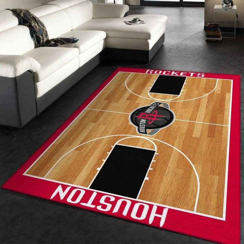 Houston Rockets Rug NBA Area Rug Bathroom Rug Indoor Rugs Rectangle Carpet
