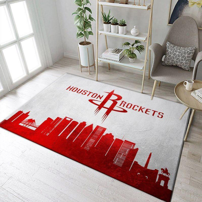 Houston Rockets Rug NBA Area Rug Dining Room Rug Indoor Indoor Rugs Rectangle Carpet