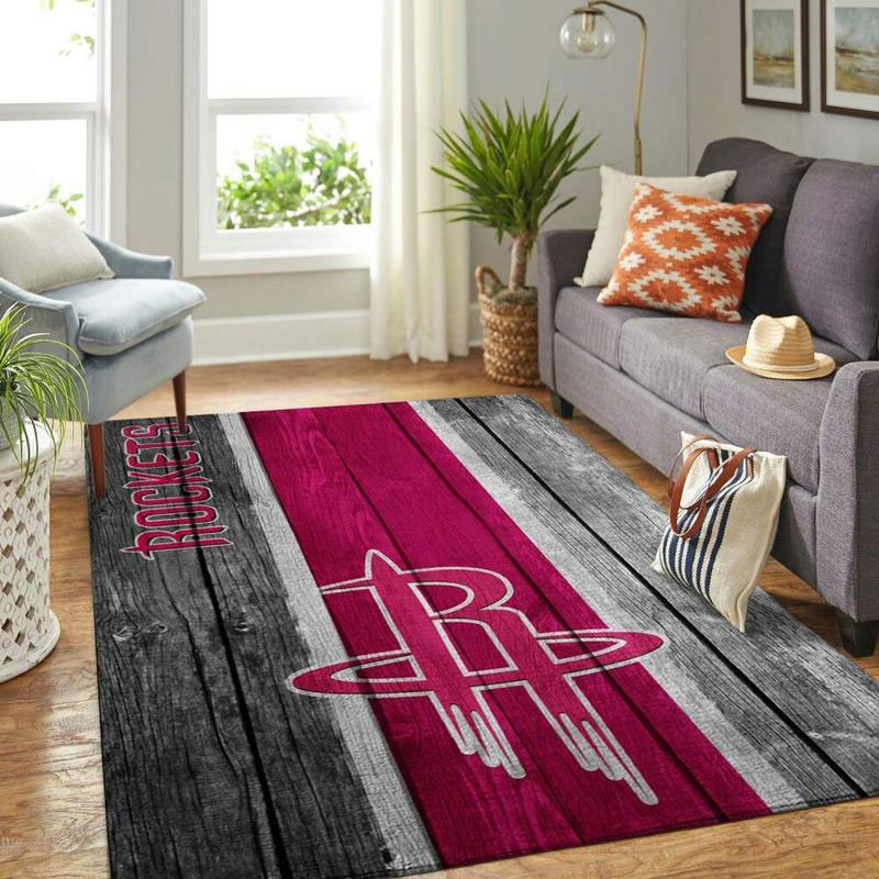 Houston Rockets Area Rug NBA Area Rug Bathroom Rugs Indoor Rug Rectangle Carpet