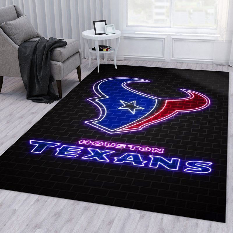 Houston Texans Area Rug NFL Area Rug Dining Room Rugs Indoor Rug Rectangle Carpet