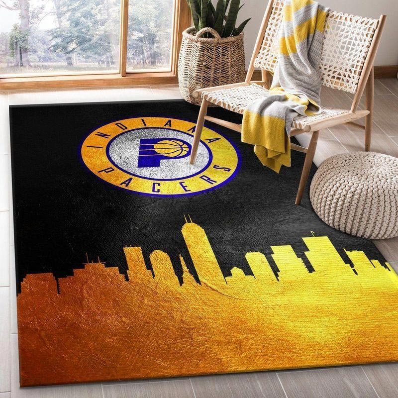 Indiana Pacers Rug NBA Area Rug Bathroom Rug Indoor Indoor Rugs Rectangle Carpet