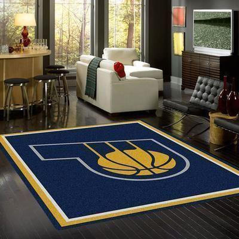 Indiana Pacers Rug NBA Area Rug Dining Room Rugs Indoor Indoor Rugs Rectangle Carpet