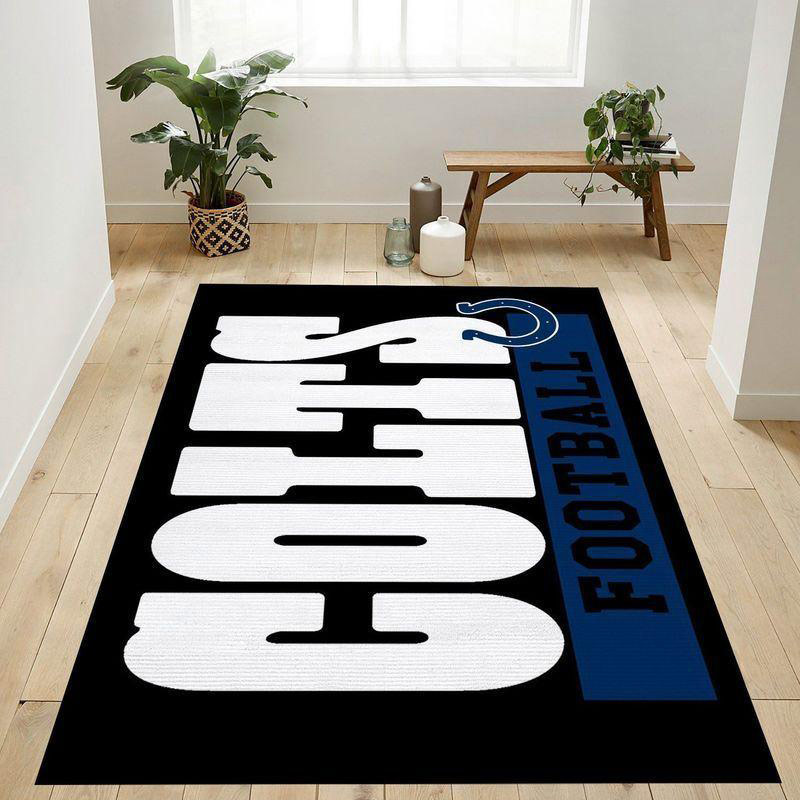 Indianapolis Colts Rug NFL Area Rug Dining Room Rug Indoor Rugs Rectangle Carpet