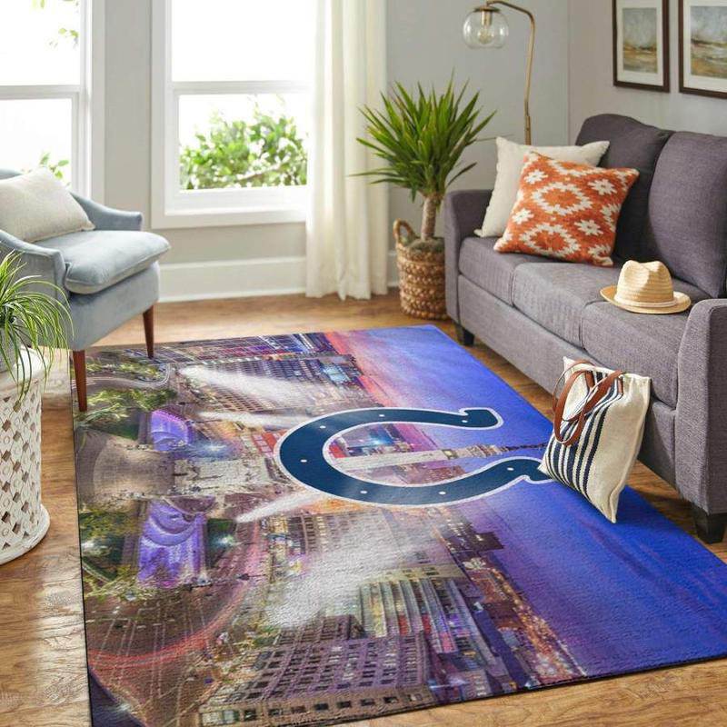 Indianapolis Colts Area Rug NFL Area Rug Bathroom Rug Indoor Rugs Rectangle Carpet