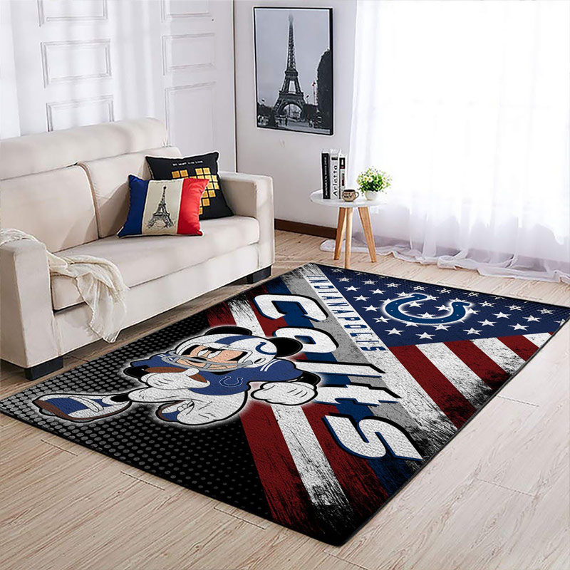 Indianapolis Colts Rug NFL Area Rug Bedroom Area Rug Indoor Rug Rectangle Carpet