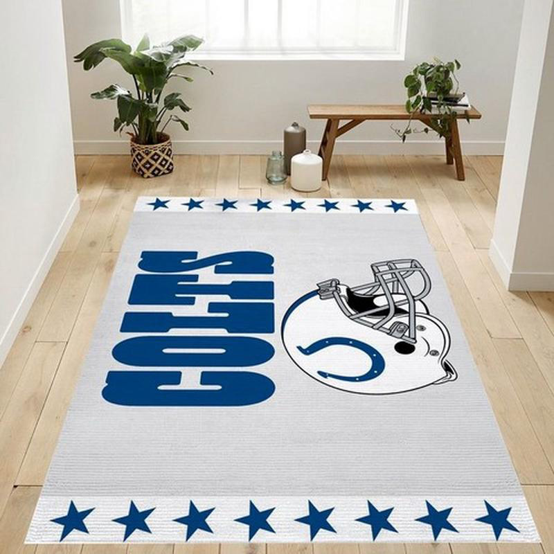 Indianapolis Colts Rug NFL Area Rug Living Room Area Rug Indoor Rug Rectangle Carpet
