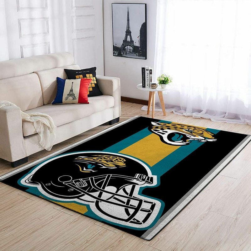 Jacksonville Jaguars Area Rug NFL Area Rug Bedroom Area Rug Indoor Rugs Rectangle Carpet