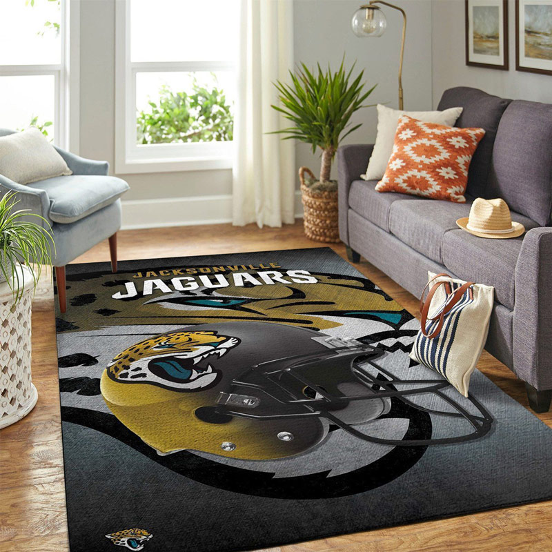 Jacksonville Jaguars Rug NFL Area Rug Bedroom Rug Indoor Rugs Rectangle Carpet