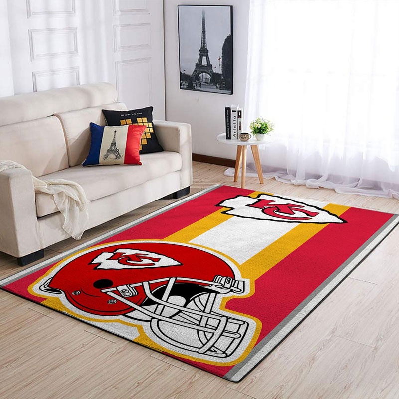 Kansas City Chiefs Rug NFL Area Rug Bedroom Area Rug Indoor Rugs Rectangle Carpet