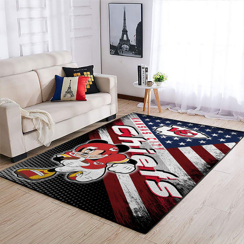 Kansas City Chiefs Rug NFL Area Rug Living Room Rug Indoor Rug Rectangle Carpet