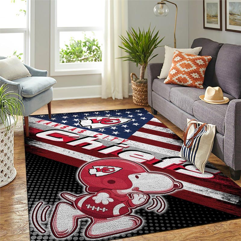 Kansas City Chiefs Area Rug NFL Area Rug Bedroom Area Rug Indoor Rug Rectangle Carpet