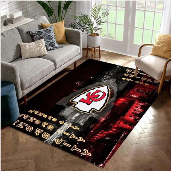 Kansas City Chiefs Area Rug NFL Area Rug Kitchen Rug Indoor Rugs Rectangle Carpet