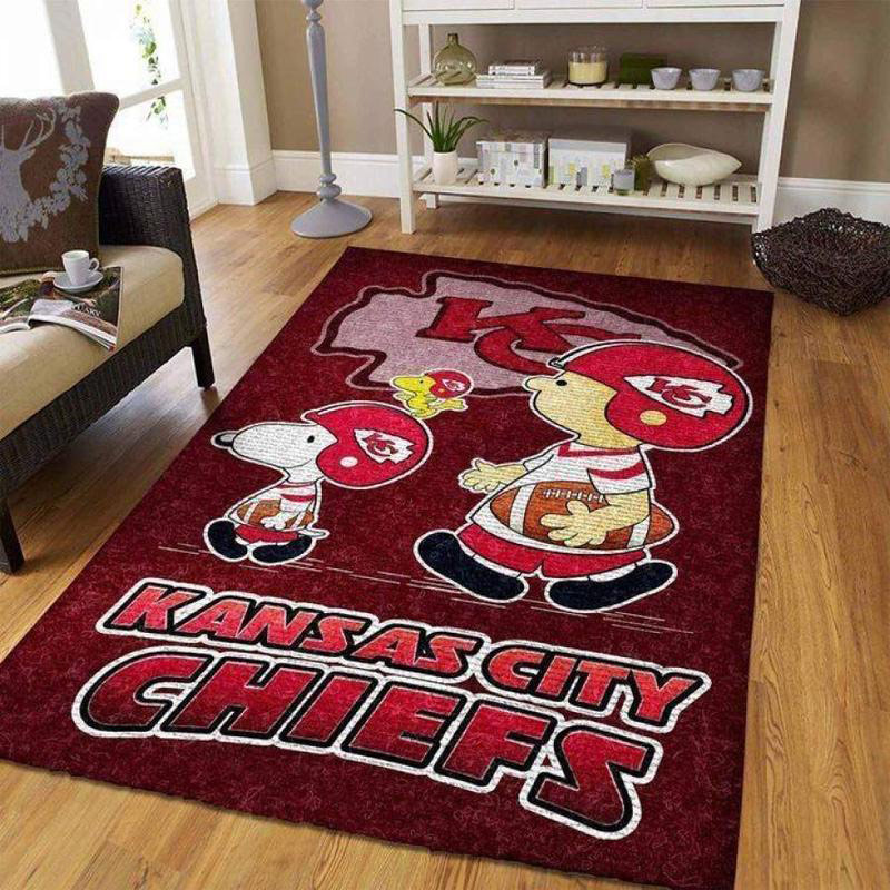 Kansas City Chiefs Area Rug NFL Area Rug Dining Room Rugs Indoor Indoor Rug Rectangle Carpet