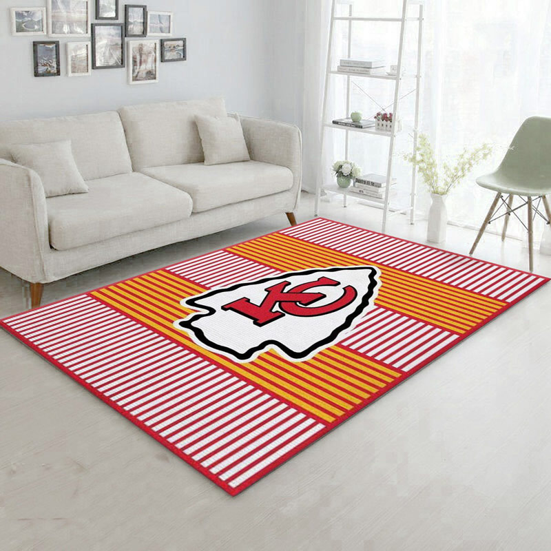 Kansas City Chiefs Area Rug NFL Area Rug Bathroom Rug Indoor Rug Rectangle Carpet