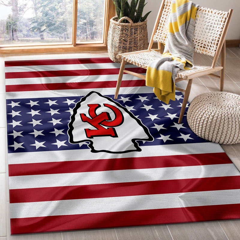 Kansas City Chiefs Area Rug NFL Area Rug Bathroom Rugs Indoor Rugs Rectangle Carpet