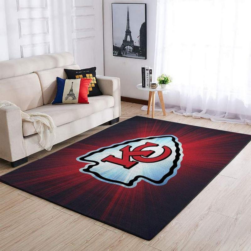 Kansas City Chiefs Rug NFL Area Rug Living Room Area Rug Indoor Rug Rectangle Carpet