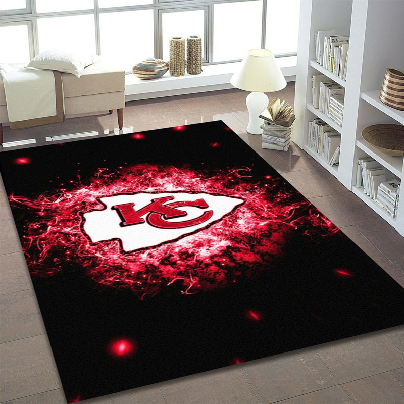 Kansas City Chiefs Rug NFL Area Rug Bedroom Rug Indoor Rug Rectangle Carpet